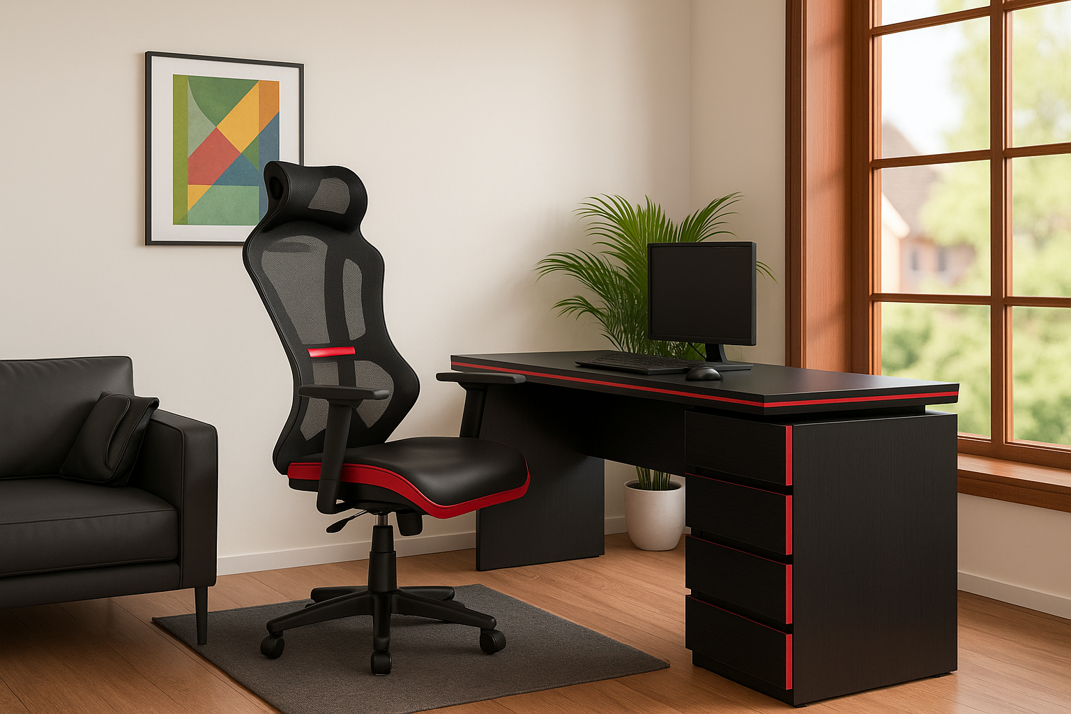Combo Cadeira Ergonômica Gamer +