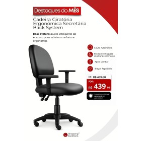 Cadeira Giratória Back System Secretária