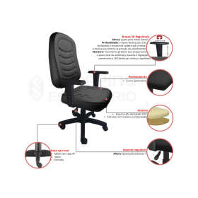 Cadeira Giratória Presidente Debrum Nylon