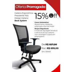 Cadeira Presidente Tela Back System