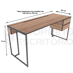 Mesa Reta Design Industrial Connect