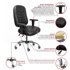 Cadeira Giratória Ergonômica Back System