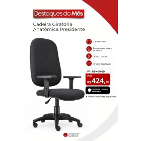 Cadeira Giratória Anatômica Presidente