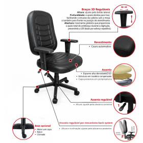 Cadeira Giratória Ergonômica Back System