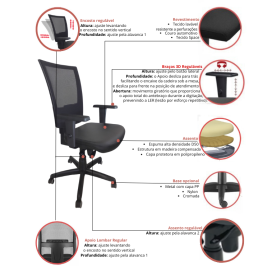 Cadeira Presidente Tela Slider Back