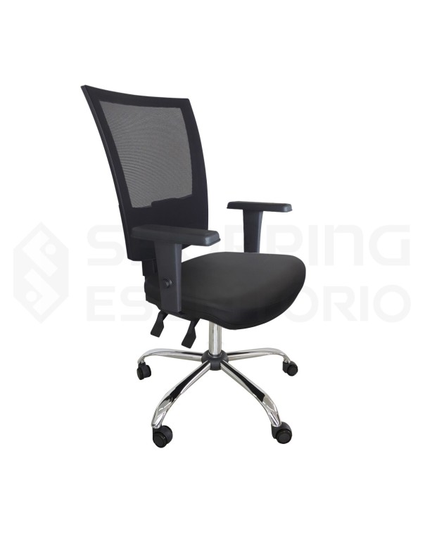 Cadeira Presidente Cromada Back System
