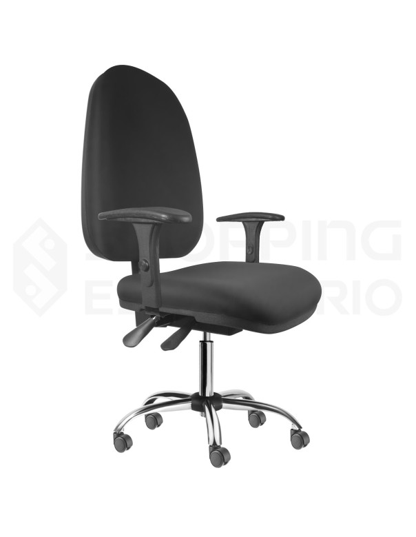 cadeira giratoria back system cromada