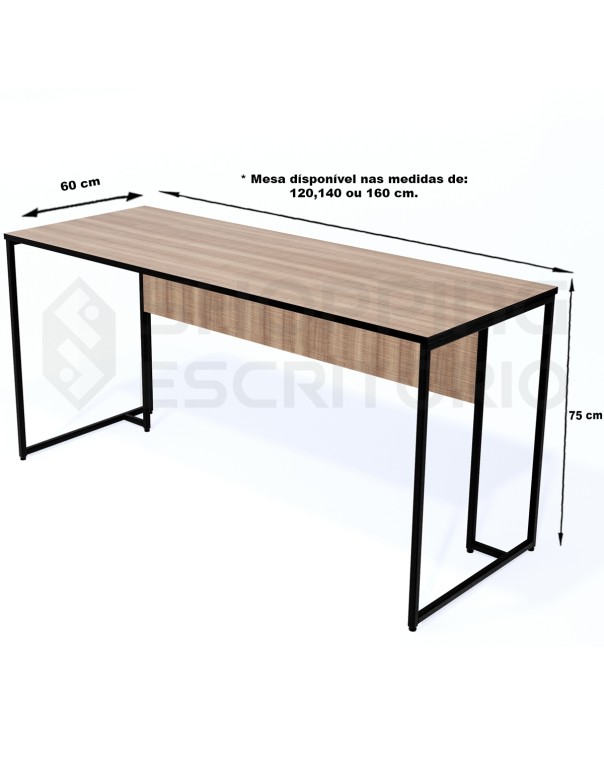 Mesa Reta Design Industrial Madeirado