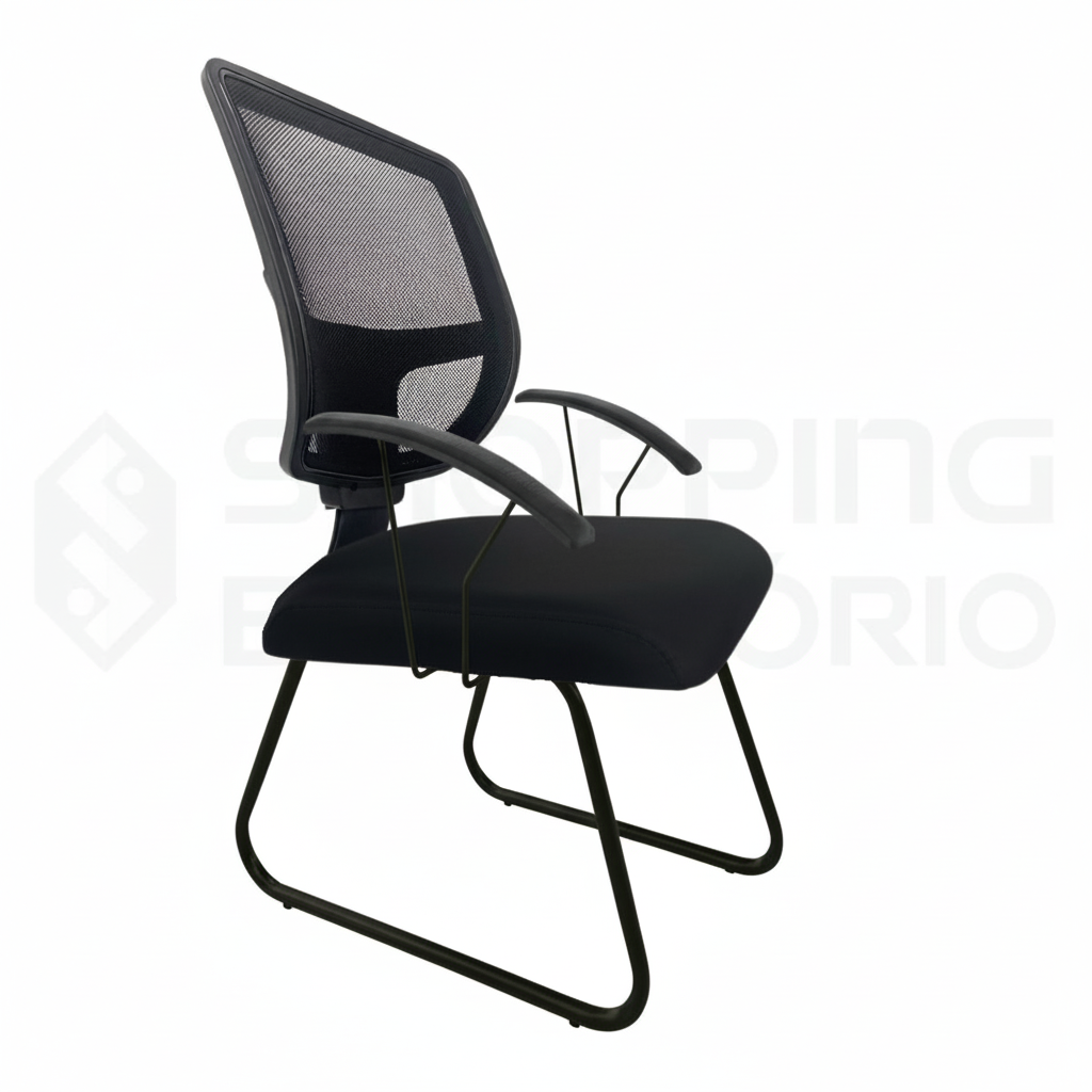 Cadeira Fixa Trapézio Anatômica Diretor Tela Home Office