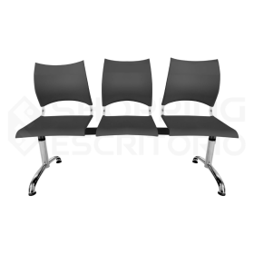 Longarina Design PP Base Cromada
