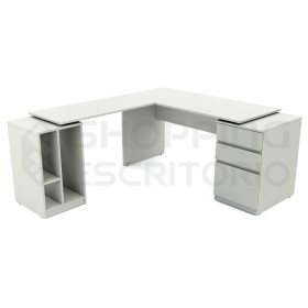 Mesa em L com Gaveteiro