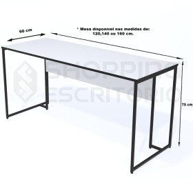 Mesa Reta Design Industrial -