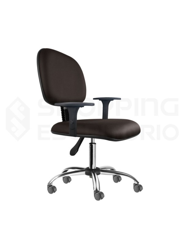 Cadeira Giratória Secretária Base Cromada