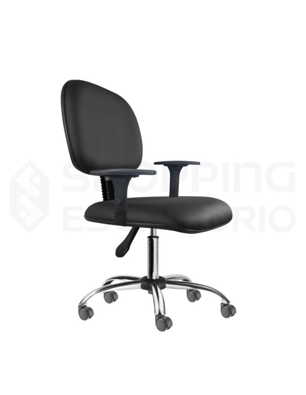 Cadeira Giratória Secretária Base Cromada