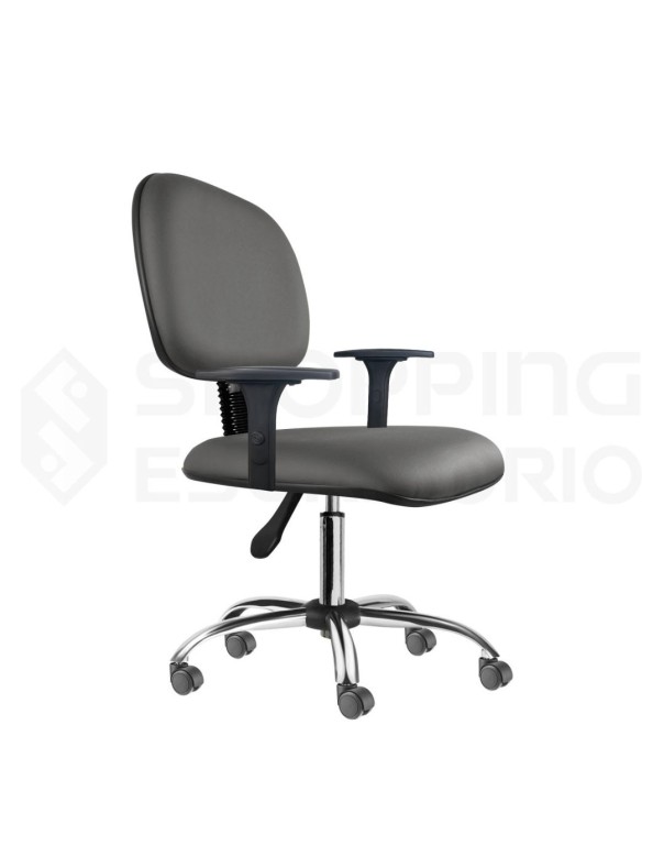 Cadeira Giratória Secretária Base Cromada