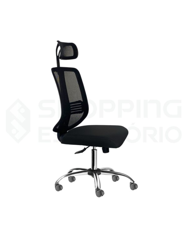 Cadeira paradise apoio cabeça cromada