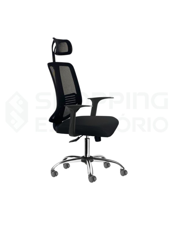 Cadeira paradise apoio cabeça cromada