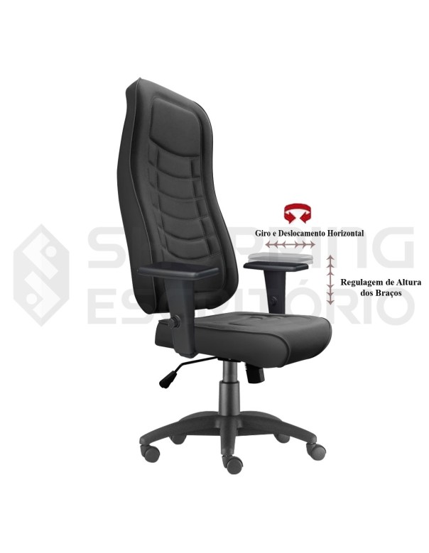 Cadeira Giratória Top Debrum Base Nylon