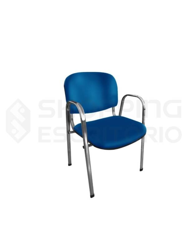 Cadeira Fixa 4 Pés Cromada