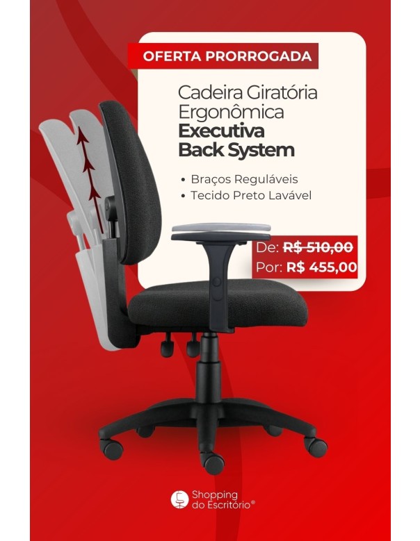 Cadeira Giratória Back System Executiva