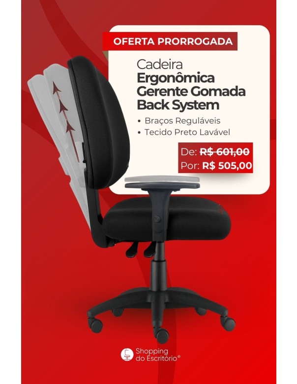 Cadeira Giratória Ergonômica nr17 Gerente