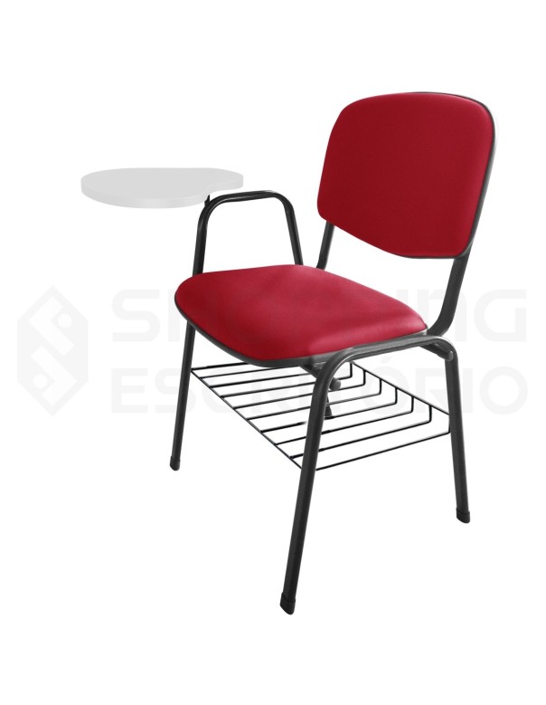 Cadeira Universitária Estofada Prancheta Fixa