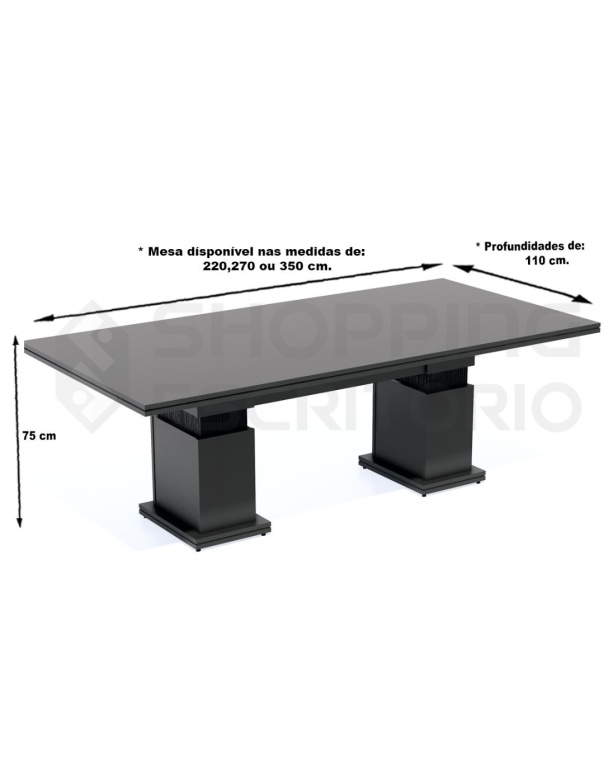 mesa reuniao retangular escritorio prime