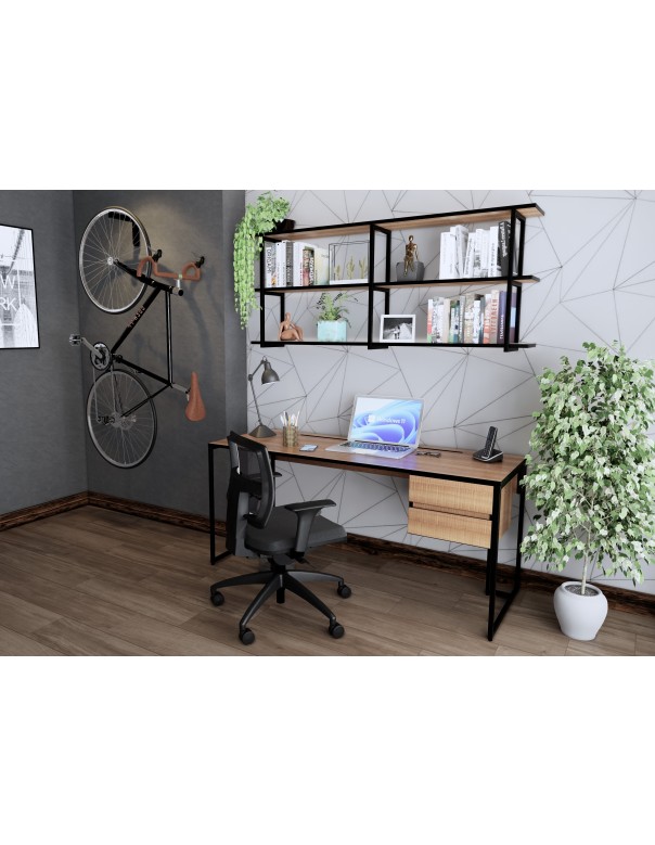 Mesa Reta Industrial Connect Gaveteiro