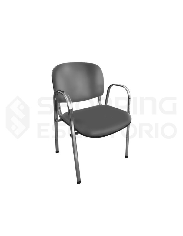 Cadeira Fixa 4 Pés Cromada