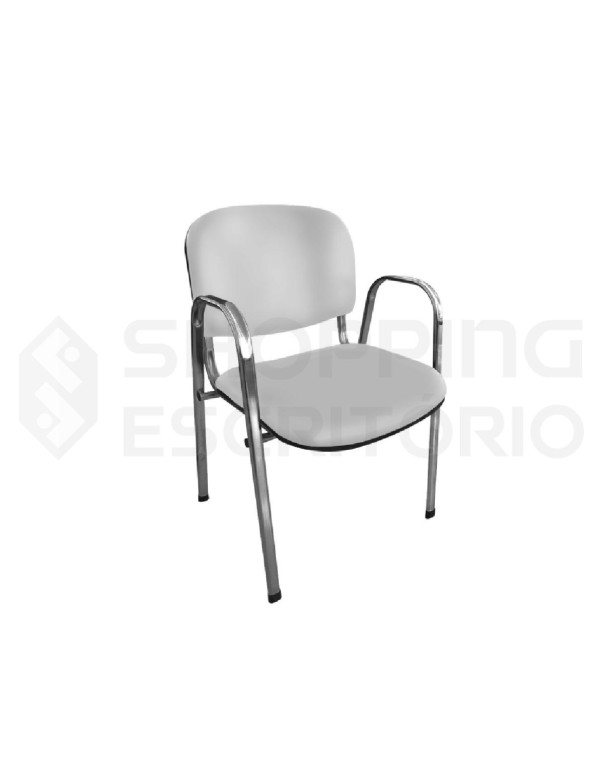 Cadeira Fixa 4 Pés Cromada