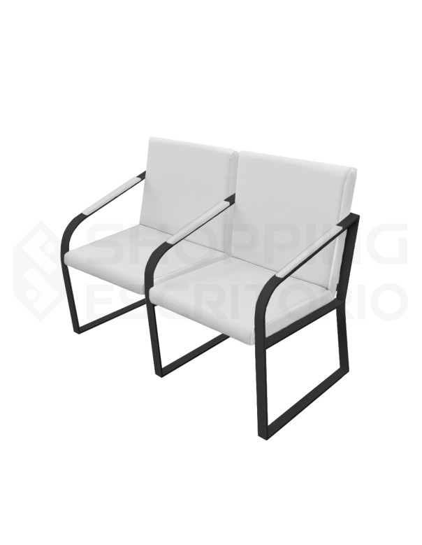 Conjunto Poltrona Trapezoidal Recepção 