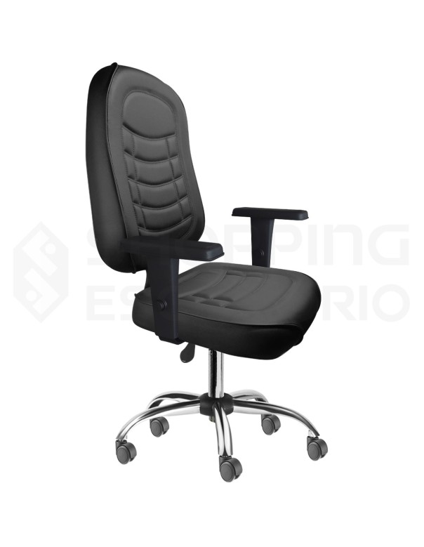 cadeira giratoria presidente Debrum cromada