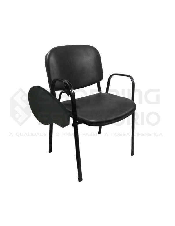 Cadeira Universitária Estofada Prancheta Escamoteável