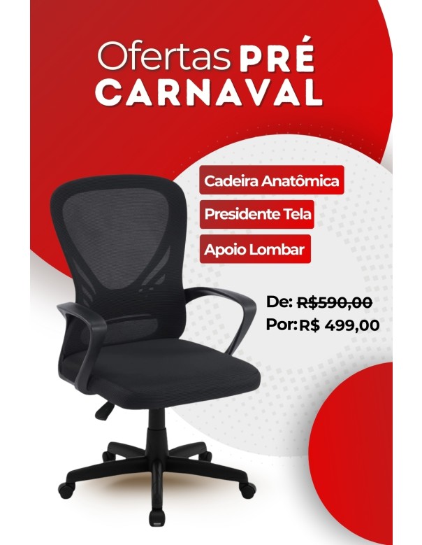 Cadeira Tela NewYork braço integrado